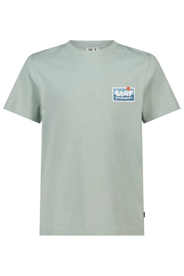 T-shirt Edson Jr regular fit met print voor en achter