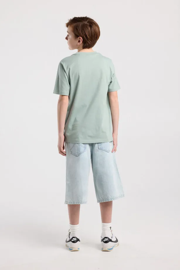 T-shirt Edson Jr regular fit met print voor en achter