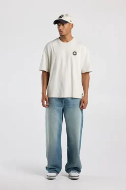 T-shirt Edwin boxy fit t-shirt met Smiley ™ artwork