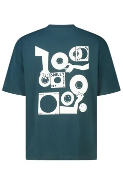 T-shirt Edwin boxy fit t-shirt met Smiley ™ artwork
