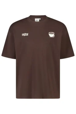 T-shirt Edwin boxy fit t-shirt met Smiley ™ artwork