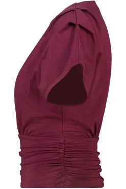 T-shirt Eef t-shirt met korte mouwen en gerimpelde taille