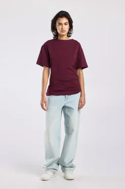 T-shirt Effie t-shirt met boothals en schuine zoom