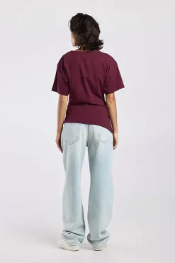 T-shirt Effie t-shirt met boothals en schuine zoom