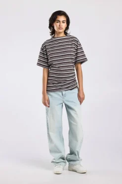 T-shirt Effie t-shirt met boothals en schuine zoom