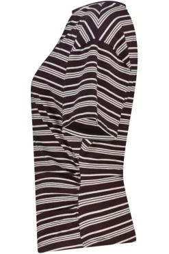 T-shirt Effie t-shirt met boothals en schuine zoom