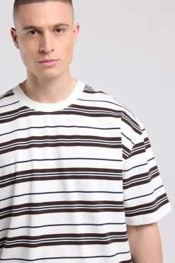 T-shirt Eldon loose fit t-shirt met strepen