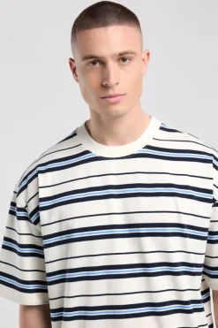 T-shirt Eldon loose fit t-shirt met strepen
