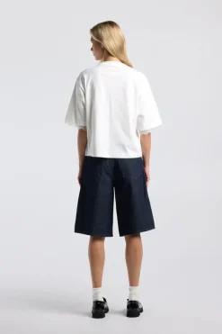 T-shirt Ella t-shirt met boxy fit en kanten details
