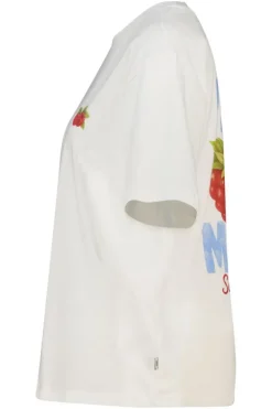 T-shirt Ellinor loose fit t-shirt met print op borst en rug