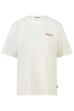 T-shirt Ellinor loose fit t-shirt met print op borst en rug