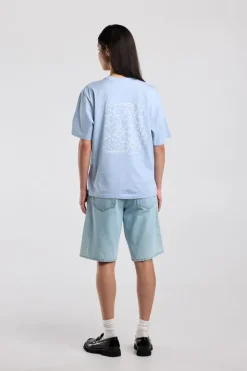 T-shirt Ellinor loose fit t-shirt met print op borst en rug