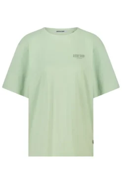 T-shirt Ellinor loose fit t-shirt met print op borst en rug