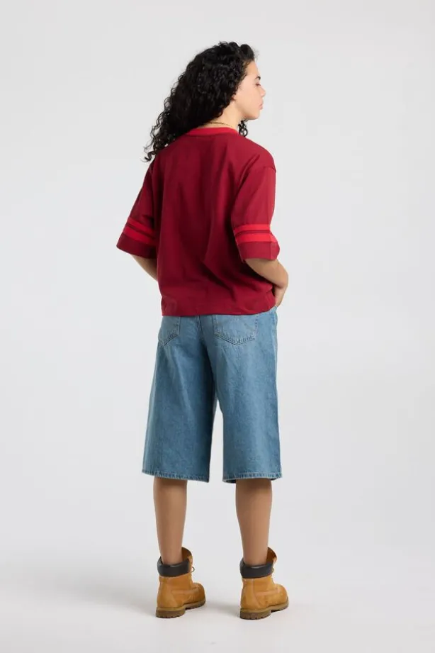 T-shirt Elonna oversized T-shirt met V-hals