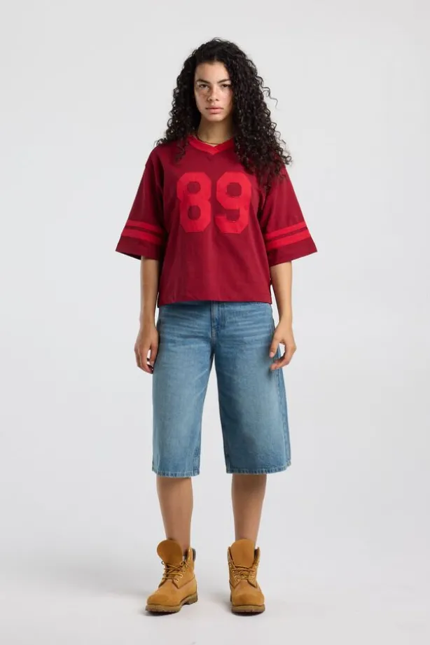 T-shirt Elonna oversized T-shirt met V-hals