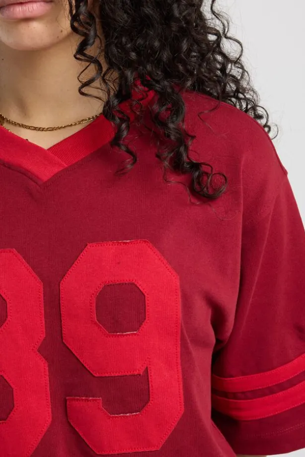 T-shirt Elonna oversized T-shirt met V-hals