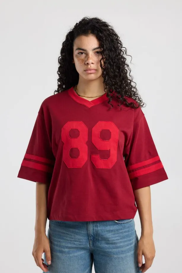 T-shirt Elonna oversized T-shirt met V-hals