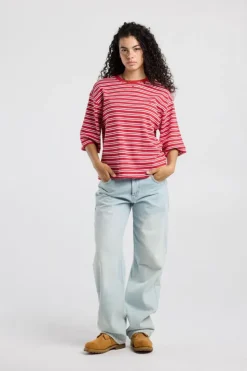T-shirt Enid oversized t-shirt met strepen patroon