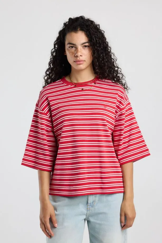 T-shirt Enid oversized t-shirt met strepen patroon