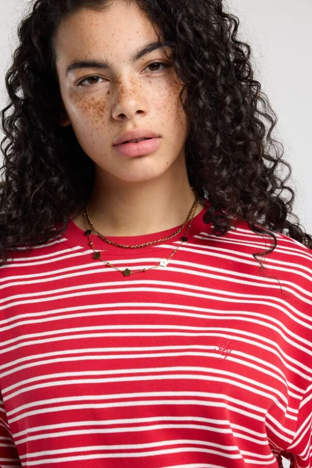 T-shirt Enid oversized t-shirt met strepen patroon