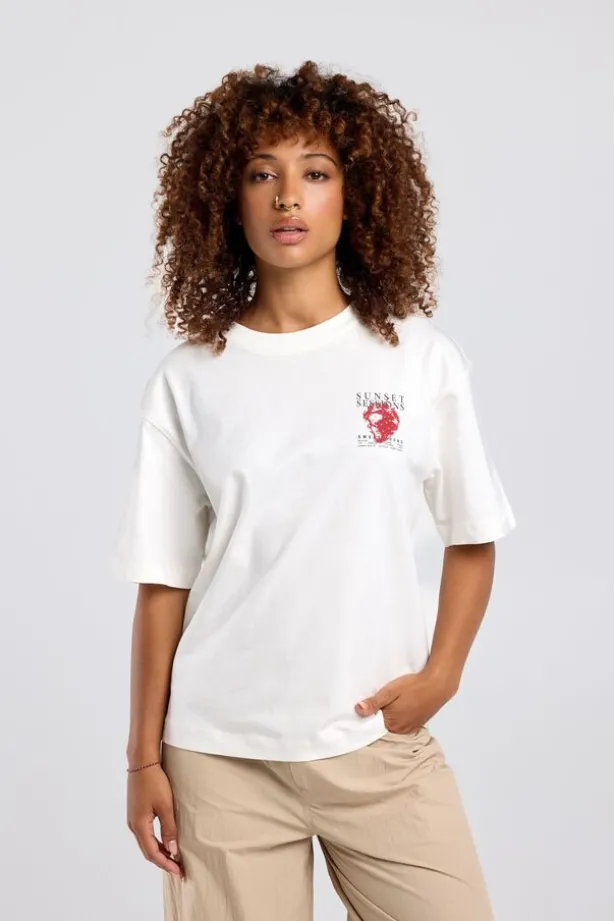 T-shirt Enna oversized t-shirt met print op de achterkant
