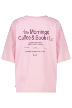 T-shirt Estelle oversized T-shirt met chest en back print