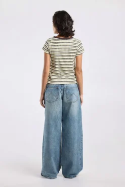 T-shirt Eunice gestreept t-shirt met hoge elasticiteit