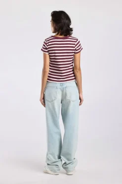 T-shirt Eunice gestreept t-shirt met hoge elasticiteit