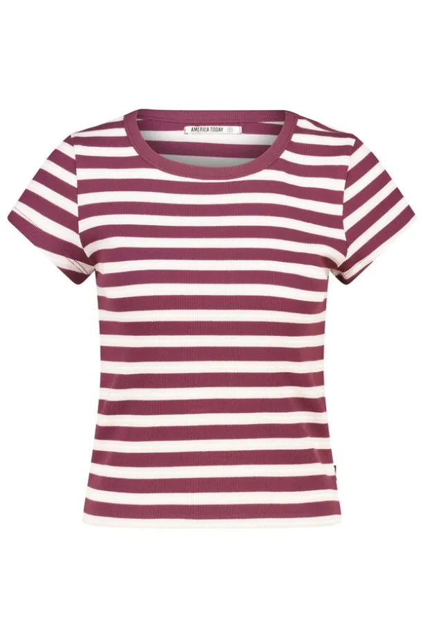 T-shirt Eunice gestreept t-shirt met hoge elasticiteit