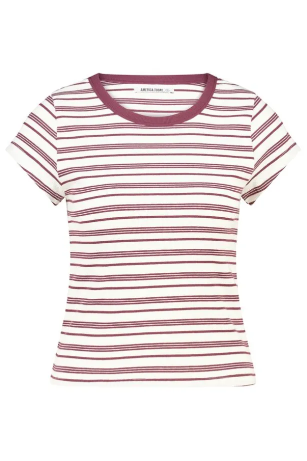 T-shirt Eunice gestreept t-shirt met hoge elasticiteit