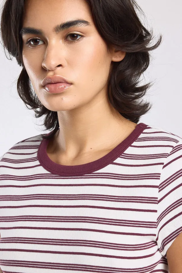 T-shirt Eunice gestreept t-shirt met hoge elasticiteit