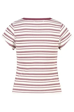 T-shirt Eunice gestreept t-shirt met hoge elasticiteit