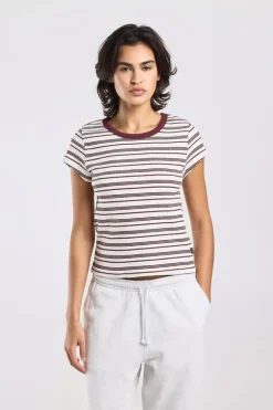 T-shirt Eunice gestreept t-shirt met hoge elasticiteit
