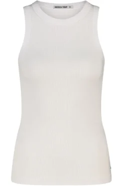 T-shirt Gia mouwloos t-shirt van geribbelde stof