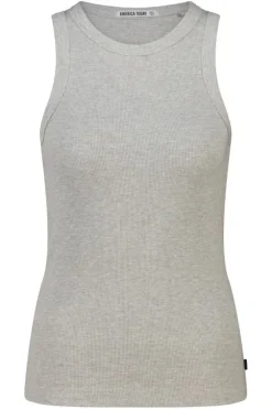 T-shirt Gia mouwloos t-shirt van geribbelde stof