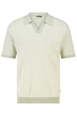 T-shirt Kolby regular fit t-shirt met open kraag