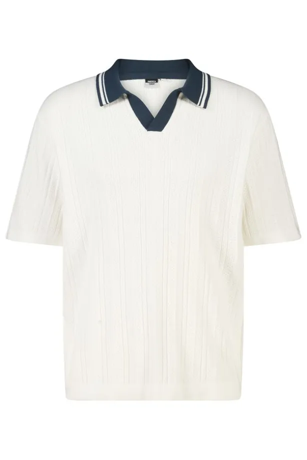 T-shirt Kone regular fit t-shirt met polo kraag