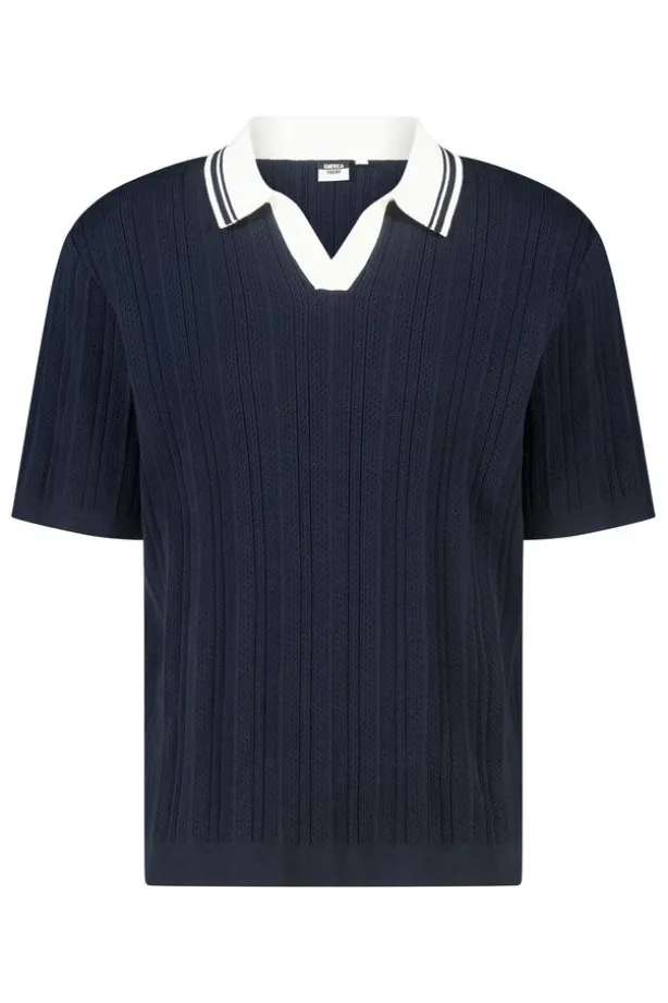 T-shirt Kone regular fit t-shirt met polo kraag